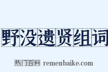 野没遗贤组词是什么意思的图片